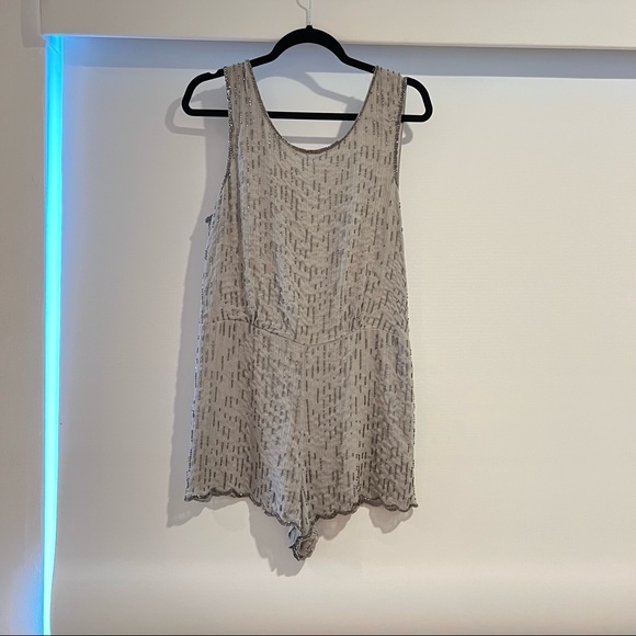 Free People grey beaded romper - Picture 2 of 4
